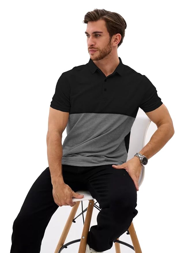 LEOTUDE Regular-Sleeve Cotton T-Shirt (Anthracite) Clothing T-Shirts