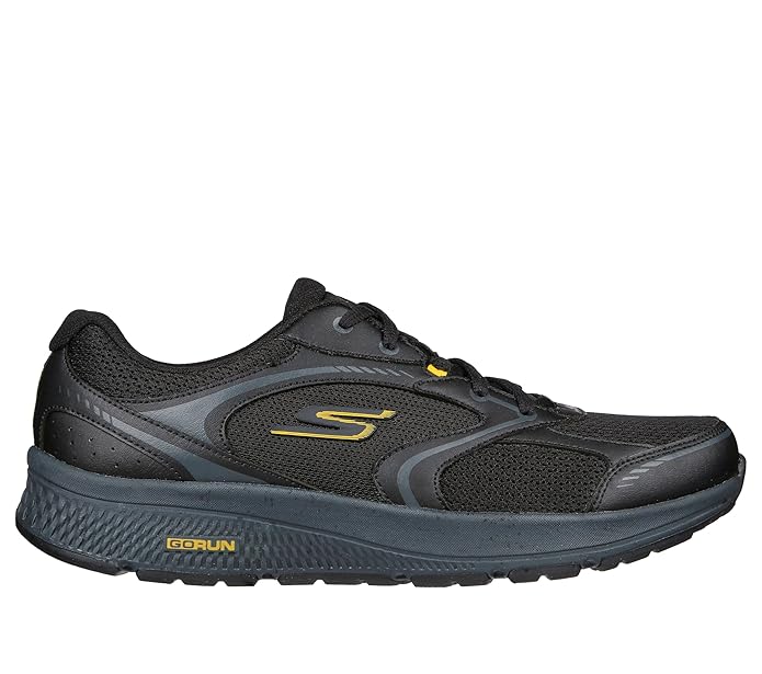 Skechers-Men's Running Shoes-GO Run CONSISTENT-220371ID-BKYL-10 Black/Yellow Footwear Sports Shoes