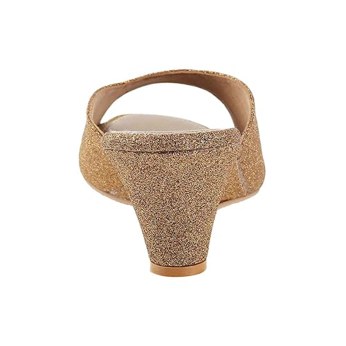 Mochi Women's Metallic Fashion Heel Sandals Footwear Sandals