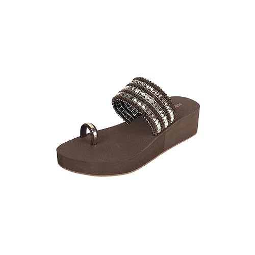 Mochi Women Wedge Heel Slip-on Fashion Sandal Footwear Sandals
