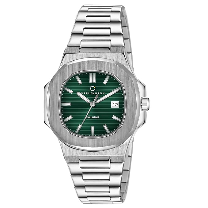 Carlington Stainless Steel Analog Wrist Watches for Men-Ct 8822 Accessories Watches