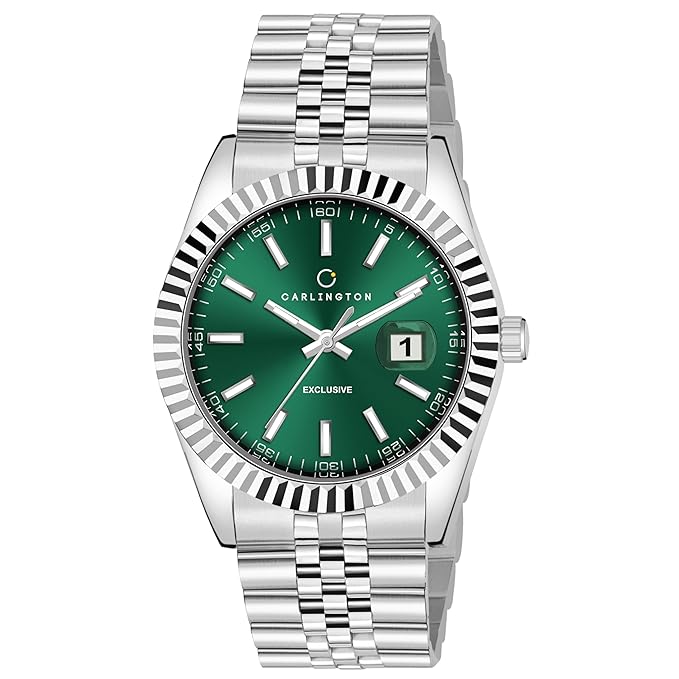 Carlington Analog Men's Watch with Stainless Steel Chain Strap, Multi-Color Dial Options, Premium Gift Watch for Men – Stylish Casual & Formal Wrist Watch - CT 8811