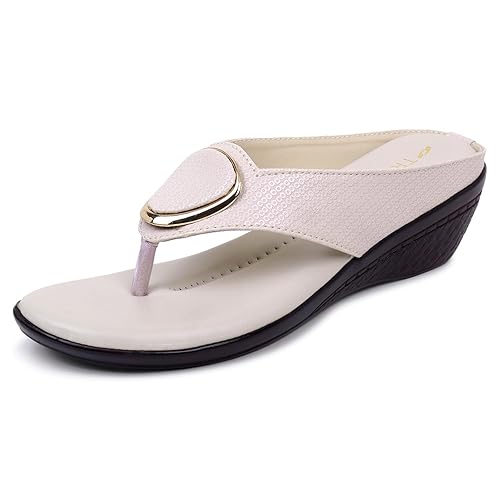 TRASE Women's Fashion Sandal | Faux Leather, Comfortable & Stylish Wedges | Ideal for Casual & Formal Occasions 2 inches heel Footwear Sandals