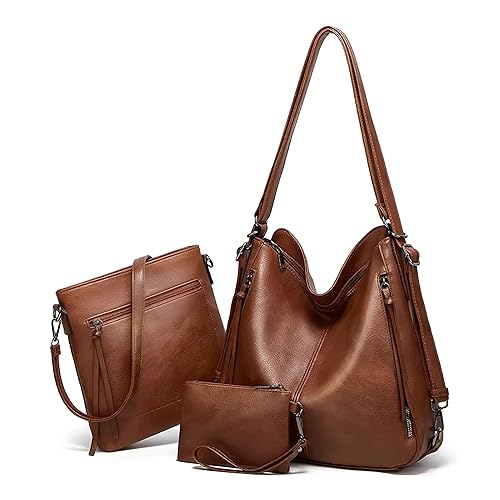 HUGGI Handbag for Woman or Girl with Detachable Strap & Wallet Purse for Women Handbag with Improve Zipper