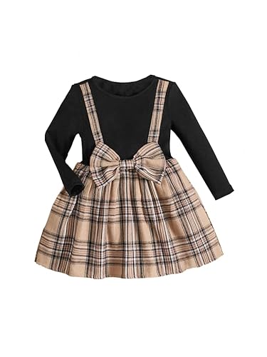 TAGAS Dress for Girls II Baby Girl Dress, Frock Girls Infants Casual wear for Kids Dresses and Jump Suite Round Neck Full Sleeve Dress for Girls (KD-137)