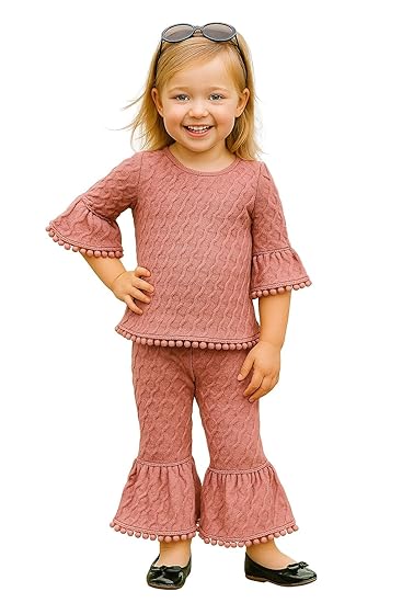 A.T.U.N. (ALL THINGS UBER NICE) Girls Printed Top and Pants Set | Casual & Trendy Co-ord Set for Kids Clothing Dresses