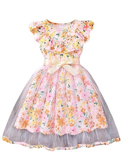 TAGAS Girls' Princess Dress ||Babygirls Frock || Birthday Dress for Girls|| (KD-84) Clothing Dresses