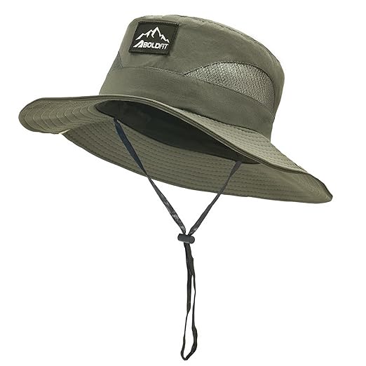 Boldfit Unisex Sun Hat for Men & Women with UPF Protection Wide Brim Outdoor Adjustable Fit, Breathable Fabric, Moisture-Wicking & Packable Design-Ideal for Hiking, Trekking, Fishing, Beach & Travel