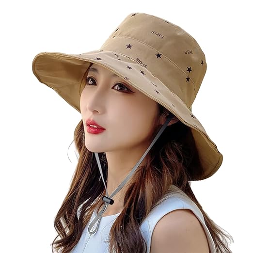 PALAY® Bucket Hat for Women, Breathable Wide Brim Sun Hats for Womens, Reversible Cotton Prints Hat for Daily Activities, Travel, Camping Accessories Hats