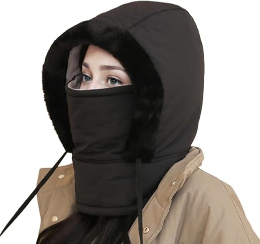 FLYNGO Unisex Fleece Lined Thick Winter Warm Full Face Cover Winter Cap, Monkey Cap, Balaclava Cap for Men and Women Accessories Hats