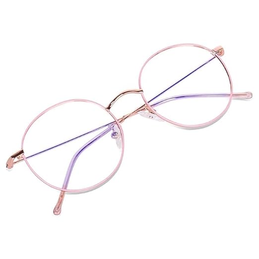 Round Shape Blue Cut Antiglare Computer Eyeglasses For Men And Women |Blue Light Filtering Glasses For Computer And Mobile Use | 100% UV Protection | Gold & Silver Rose Gold.