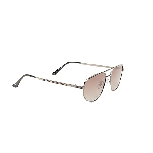 SPECSMAKERS Sunglass Polarized Metal DB Pilot 54 Gunmetal with Brown WAD8118 Accessories Sunglasses
