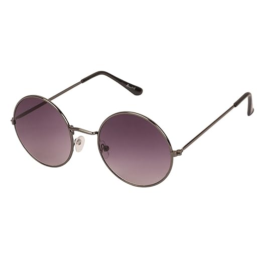 ARZONAI Barkley Round Grey-Black UV Protection Sunglasses For Women [MA-029-S1 ]