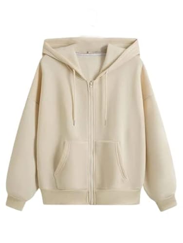 Casual Solid Full Sleeves Stylish Winter Hooded Neck Fleece Zipper Hoodie for Women Clothing Hoodies