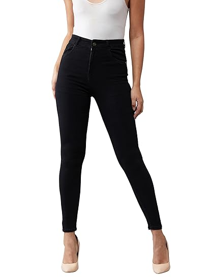 Dolce Crudo Women's Skinny Fit Mid Rise Regular Length Denim Stretchable Jeans