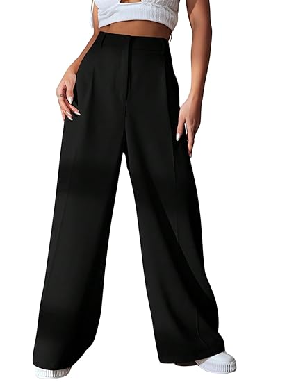 GRECIILOOKS Women High Rise High Waist Trousers Flared Korean Style Formal Pants| Elegant Workwear for Office, College & Events (Combo Pack of 2) Clothing Jeans