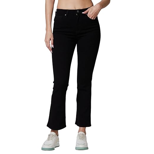 Spykar Mid Rise Bootcut Blue Jeans for Women Clothing Jeans