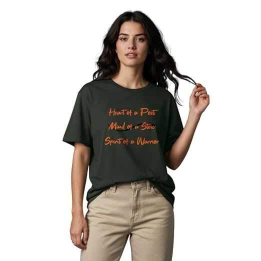 Women's Loose Fit/Boyfriend Fit 100% Cotton Dark Grey Round Neck T-Shirt Clothing T-Shirts