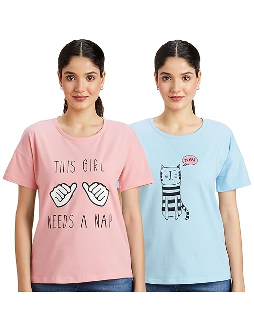 Amazon Brand - Symbol Women's Cotton Stretch Regular Fit Round Neck Half Sleeve T-Shirt (Available in Plus Sizes) Clothing T-Shirts