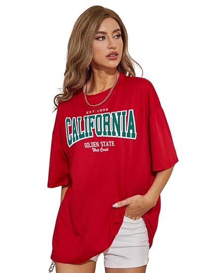 JUNEBERRY® Round Neck Drop Shoulder Round Neck Black & White Graphic Printed Pure Cotton Oversized Baggy Fit Half Sleeve T-Shirt for Women & Girls (Sizes: S to 2XL) Clothing T-Shirts