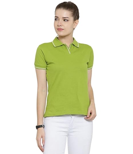 Scott International Women's Regular Fit 100% Pure Organic Cotton Polo T-Shirt | Womens Polo Collar Neck T-Shirt | Cotton Plain Polo Neck Half Sleeve T-Shirt | Tshirts for Women Clothing T-Shirts