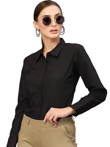 Style Quotient Women Solid Polycotton Regular Formal Shirt Clothing Shirts