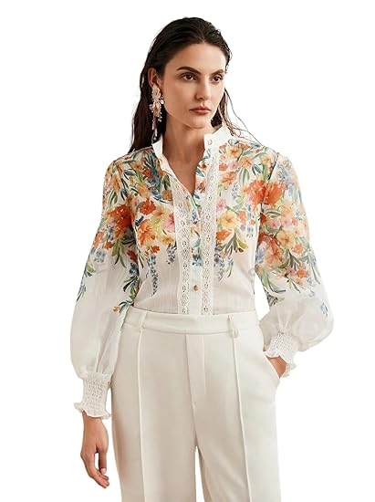 LITZO Top for Women || Regular Fit Western Latest Stylish Office Wear Tops Women (L 43-44)