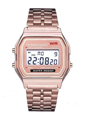 Acnos Brand Digital 4 Colours Vintage Square Dial Unisex WR70ist Watch for Men Women Pack of 1 (WR70) Accessories Watches