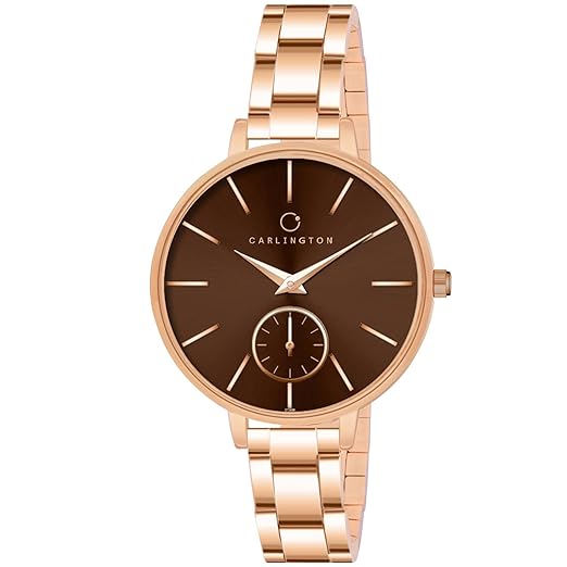 Carlington Iconic Analog Watches for Women with Premium Stainless Steel Strap - CT 2038